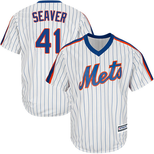 Men's New York Mets #41 Tom Seaver Replica White Alternate Cool Base Baseball Jersey
