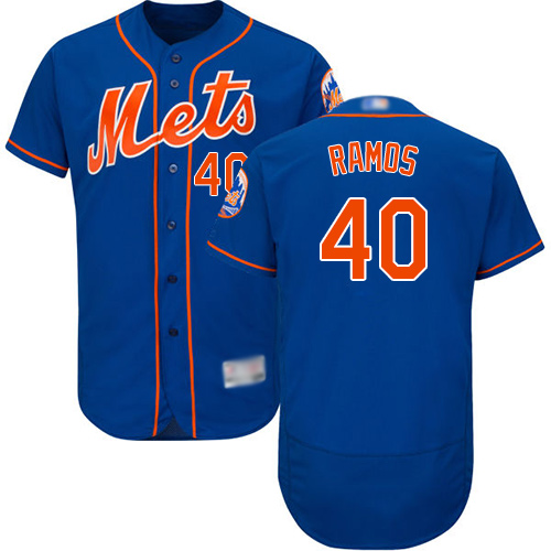 Authentic Men's Wilson Ramos Royal Blue Alternate Jersey - #40 Baseball New York Mets Flex Base