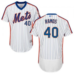 Authentic Men's Wilson Ramos White Alternate Jersey - #40 Baseball New York Mets Flex Base
