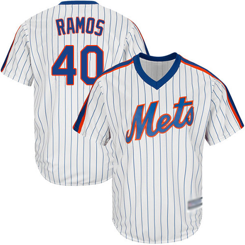 Authentic Youth Wilson Ramos White Alternate Jersey - #40 Baseball New York Mets Cool Base