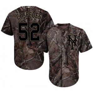 Authentic Men's Yoenis Cespedes Camo Jersey - #52 Baseball New York Mets Flex Base Realtree Collection