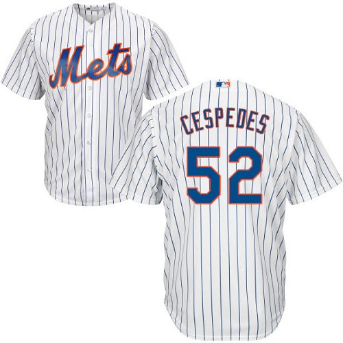 Youth New York Mets #52 Yoenis Cespedes Authentic White Home Cool