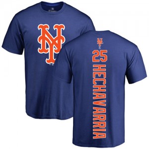 Adeiny Hechavarria Royal Blue Backer - #25 Baseball New York Mets T-Shirt