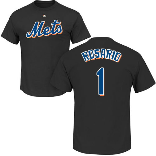 Amed Rosario Black Name & Number - #1 Baseball New York Mets T-Shirt