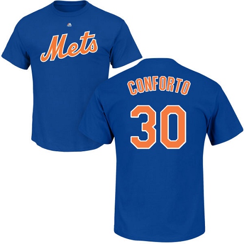 Michael Conforto Royal Blue Name & Number - #30 Baseball New York Mets T- Shirt