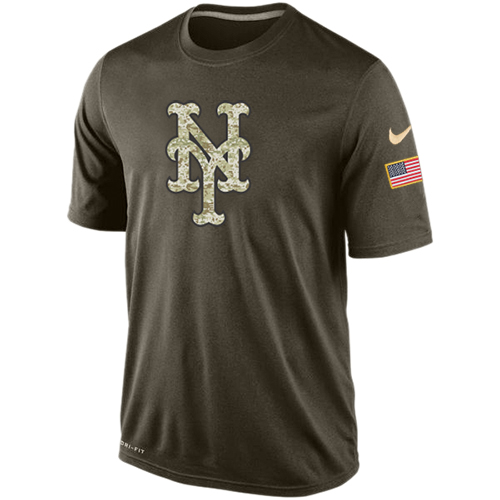 Baseball Men's New York Mets Dri-Fit Olive Salute To Service KO Performance T-Shirt